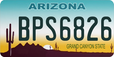 AZ license plate BPS6826
