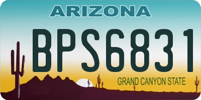 AZ license plate BPS6831