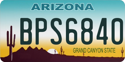 AZ license plate BPS6840