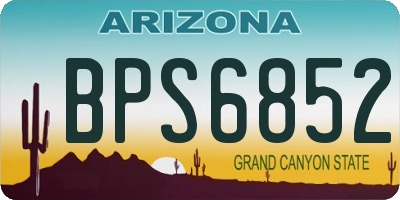 AZ license plate BPS6852