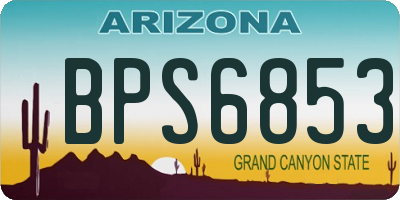 AZ license plate BPS6853