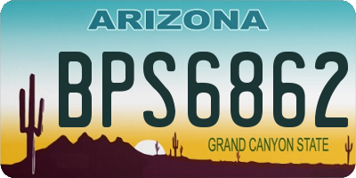 AZ license plate BPS6862