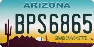 AZ license plate BPS6865