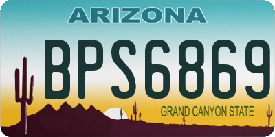 AZ license plate BPS6869
