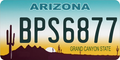 AZ license plate BPS6877