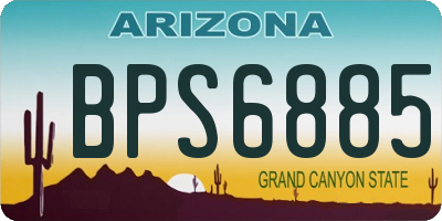 AZ license plate BPS6885