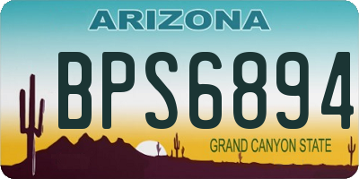 AZ license plate BPS6894