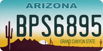 AZ license plate BPS6895