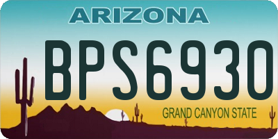 AZ license plate BPS6930