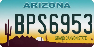 AZ license plate BPS6953