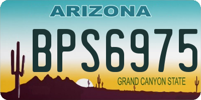 AZ license plate BPS6975