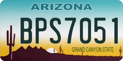AZ license plate BPS7051