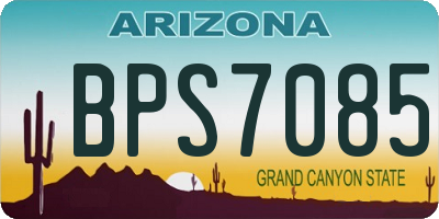 AZ license plate BPS7085