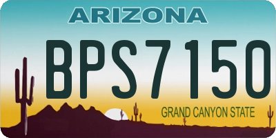 AZ license plate BPS7150