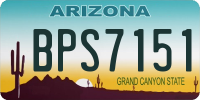 AZ license plate BPS7151