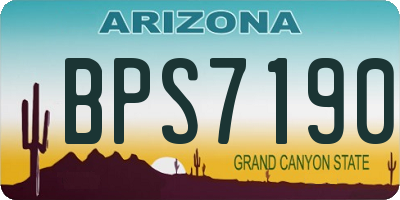 AZ license plate BPS7190