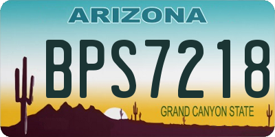 AZ license plate BPS7218
