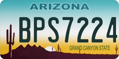 AZ license plate BPS7224