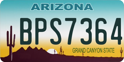 AZ license plate BPS7364