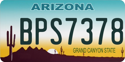 AZ license plate BPS7378