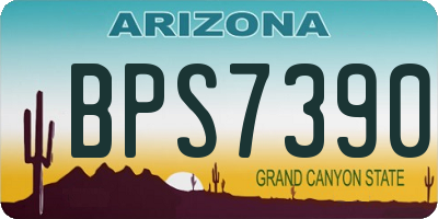 AZ license plate BPS7390