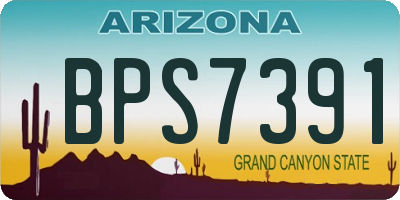 AZ license plate BPS7391