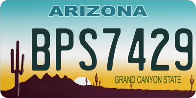 AZ license plate BPS7429