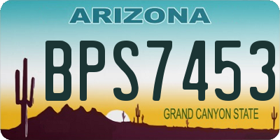 AZ license plate BPS7453