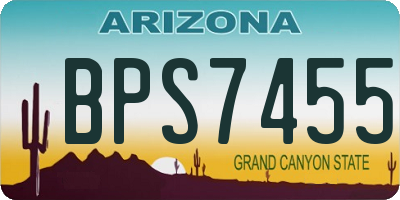 AZ license plate BPS7455