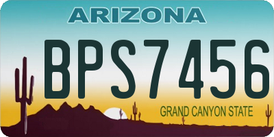 AZ license plate BPS7456