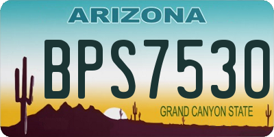 AZ license plate BPS7530