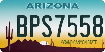 AZ license plate BPS7558