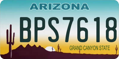 AZ license plate BPS7618
