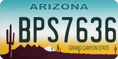 AZ license plate BPS7636