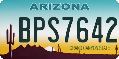 AZ license plate BPS7642
