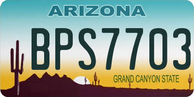 AZ license plate BPS7703