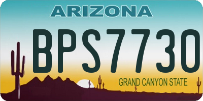 AZ license plate BPS7730