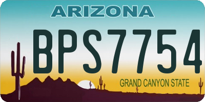 AZ license plate BPS7754