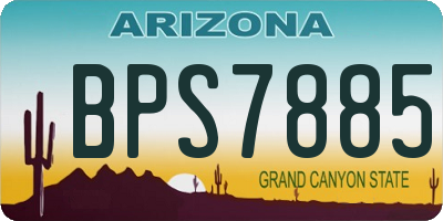 AZ license plate BPS7885