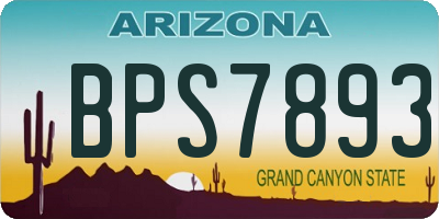 AZ license plate BPS7893