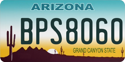 AZ license plate BPS8060