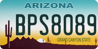 AZ license plate BPS8089