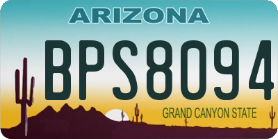 AZ license plate BPS8094