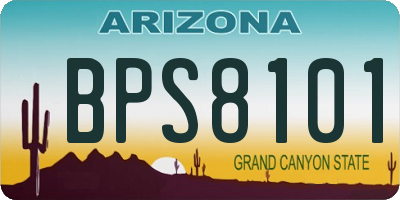 AZ license plate BPS8101