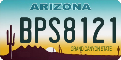 AZ license plate BPS8121