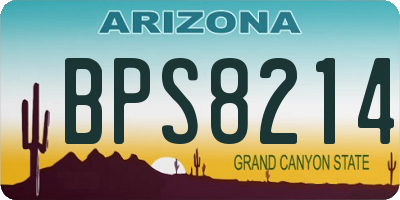 AZ license plate BPS8214