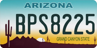 AZ license plate BPS8225