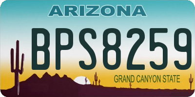 AZ license plate BPS8259
