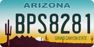 AZ license plate BPS8281