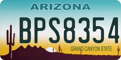 AZ license plate BPS8354